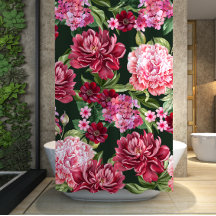 Aquarell-Blumen schwarze rote Blumen