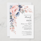 Aquarell-Blumen-Script-Bridal-Shower-Brunch Einladung (Vorderseite)