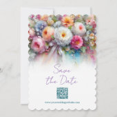 Aquarell-Blumen-Script-Sparen-Sie-das-Datum-Skalop Save The Date (Rückseite)