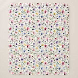 Aquarell-Blumen Sherpadecke