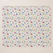 Aquarell-Blumen Sherpadecke (Vorderseite (Horizontal))