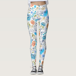 Aquarell-Blumen-Strumpfhose Leggings