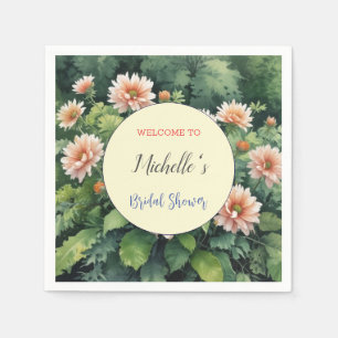 Aquarell Blumen Süße Brautparty  Serviette