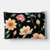 Aquarell-Blumen-Täschchen Zubehörtasche (Rückseite)