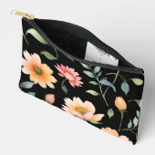 Aquarell-Blumen-Täschchen Zubehörtasche (Offen)