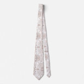 Aquarell-Blumen-Taupe-Fuzz Krawatte (Vorderseite)