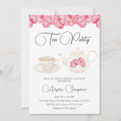 Aquarell-Blumen-Tee-Party-Braut-Shower Einladung (Vorderseite)