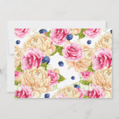 Aquarell-Blumen-Teeparty-Einladung Einladung (Rückseite)