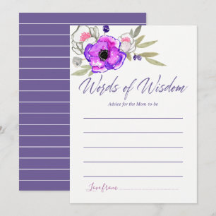 Aquarell-Blumen-Tipps für Mama Baby Shower Einladung