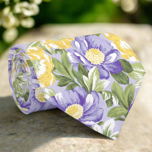 Aquarell-Blumen- und Blätter-elegantes Muster Krawatte
