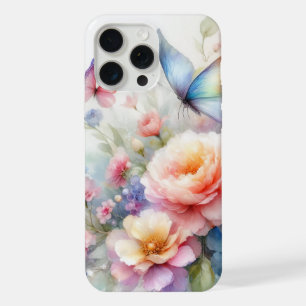 Aquarell-Blumen- und Schmetterlingstanz iPhone 15 Pro Max Hülle