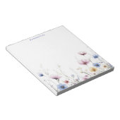 Aquarell-Blumen-Unterrand-Wildblumen Notizblock (angewinkelt)