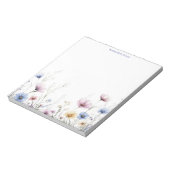 Aquarell-Blumen-Unterrand-Wildblumen Notizblock (Rotiert)