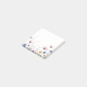 Aquarell-Blumen-Unterrand-Wildblumen Post-it Klebezettel (angewinkelt)