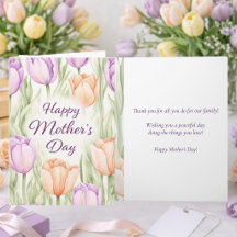 Aquarell Blumen Violette Tulpen Alles Liebe zum Mu