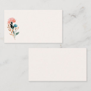 Aquarell Blumen Visitenkarte
