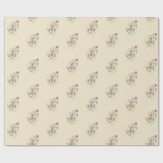 Aquarell-Blumen-Weich-Minimalistischer-Vintage-Sti Geschenkpapier