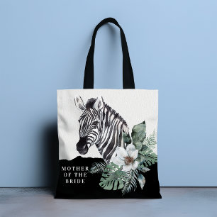 Aquarell-Blumen-Wilde-Zebra-Mutter-der-Braut Tasche