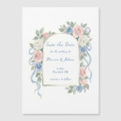 Aquarell-Blumenbogen Save-the-Date Magnetkarte (Vorderseite)