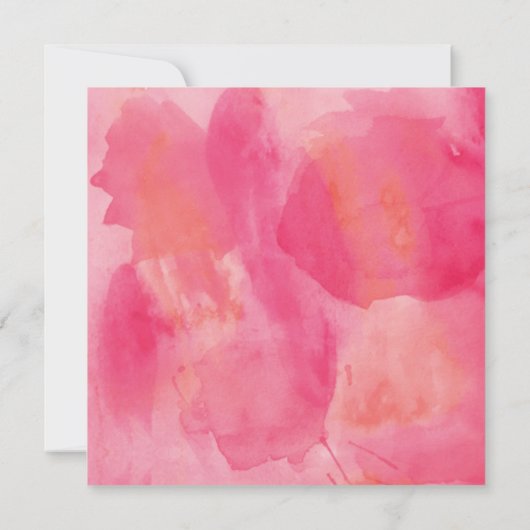 Aquarell Blumenbridal oder Babydusche Einladung (Rückseite)