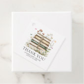 Aquarell Blumenbücher Kinderdusche Danke Geschenkanhänger (Beispiel)