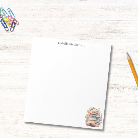 Aquarell Blumenbücher - Personalisiertes Buch Notizblock