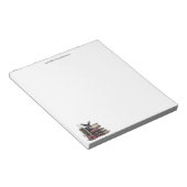 Aquarell-Blumenbücher und Schmetterling  Notizblock (angewinkelt)