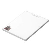 Aquarell-Blumenbücher und Schmetterling  Notizblock (Rotiert)