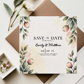 Aquarell-Blumendesigner Save the Date