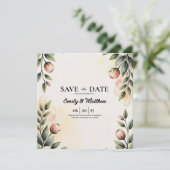 Aquarell-Blumendesigner Save the Date (Stehend Vorderseite)