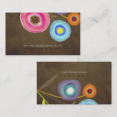 Aquarell-Blumendesigner Visitenkarte (Vorne/Hinten)