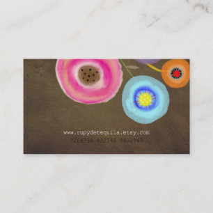 Aquarell-Blumendesigner Visitenkarte