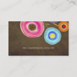Aquarell-Blumendesigner Visitenkarte