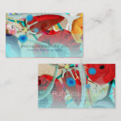 Aquarell-Blumendesigner Visitenkarte (Vorne/Hinten)