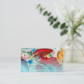 Aquarell-Blumendesigner Visitenkarte (Stehend Vorderseite)