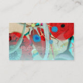 Aquarell-Blumendesigner Visitenkarte (Rückseite)