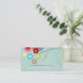 Aquarell-Blumendesigner Visitenkarte (Stehend Vorderseite)