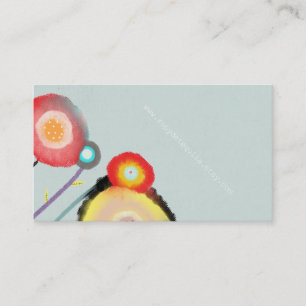 Aquarell-Blumendesigner Visitenkarte
