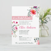 Aquarell Blumendusche Einladung (Stehend Vorderseite)