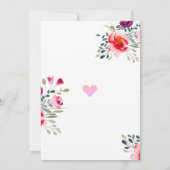 Aquarell Blumendusche Einladung (Rückseite)