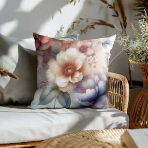 Aquarell-Blumenfantasie Kissen