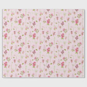 Aquarell-Blumenfee Geschenkpapier (Flach)