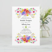 Aquarell Blumenfiesta Paare Dusche Einladung (Stehend Vorderseite)