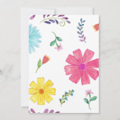 Aquarell Blumenfiesta Paare Dusche Einladung (Rückseite)