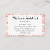 Aquarell-Blumenfliesen-Muster-ErdVisitenkarte Visitenkarte (Rückseite)