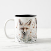 Aquarell-Blumenfuchs Zweifarbige Tasse (Links)