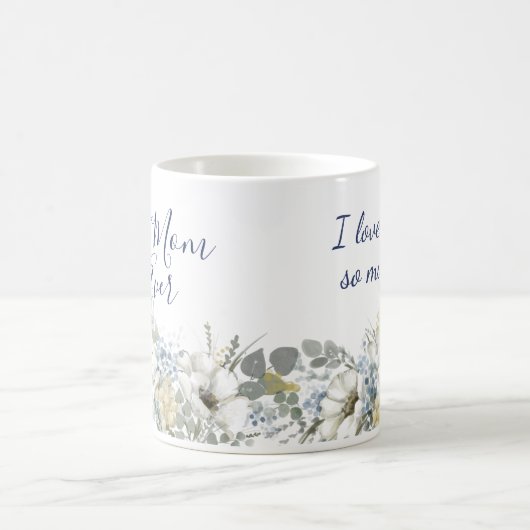 Aquarell Blumengarten Beste Mama jemals Tasse (Mittel)