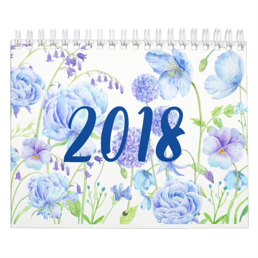 Aquarell-Blumengarten-Kalender 2018 Kalender (Titelbild)