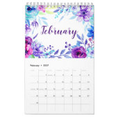 Aquarell-Blumengarten-Kalender 2018 Kalender (Feb 2027)