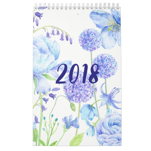 Aquarell-Blumengarten-Kalender Kalender (Titelbild)